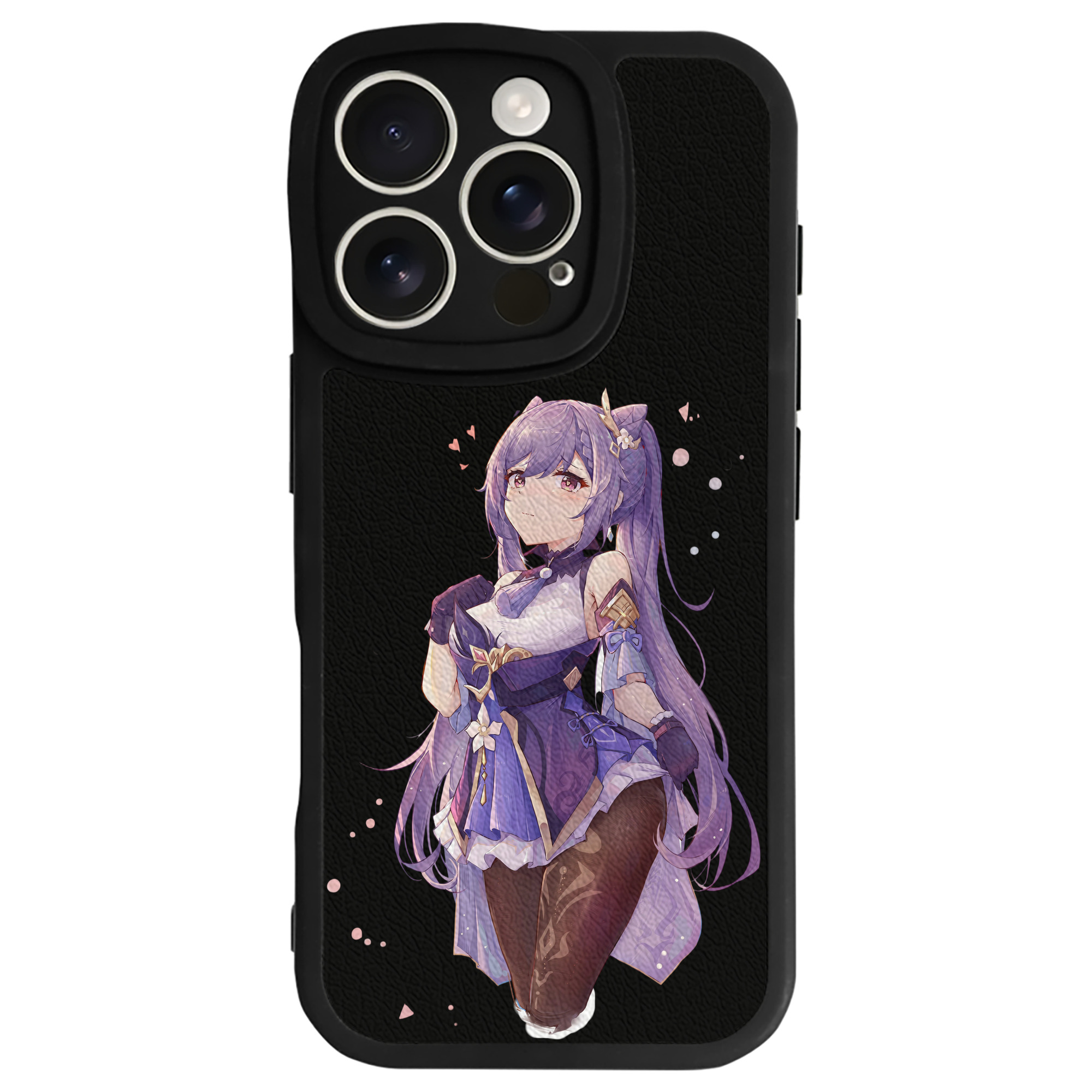 げんし神 刻晴 こくせい genshin Kokusei 【iPhone 16シリーズ対応】シリコンスマホケース（レザー調） 材質：シリコン